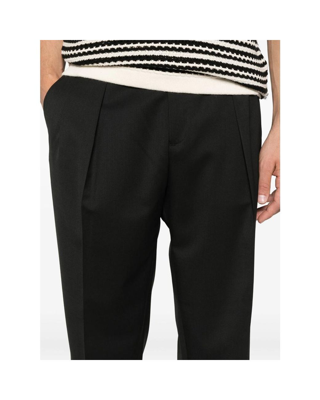 Briglia 1949 Black Pleated-Front Trousers for men