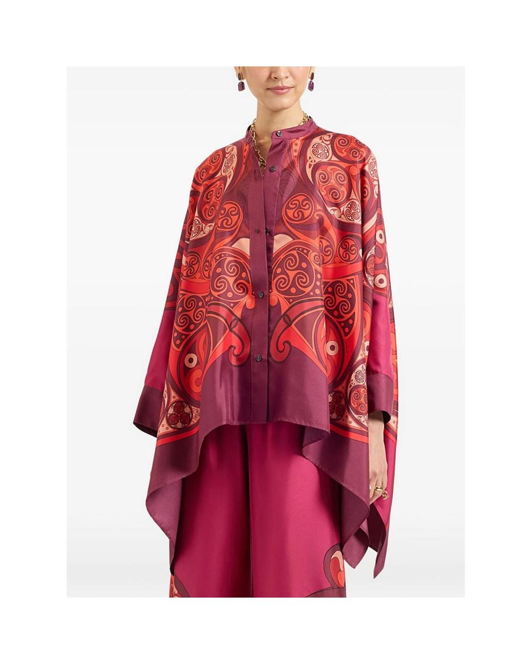 LaDoubleJ Red Foulard Silk Shirt