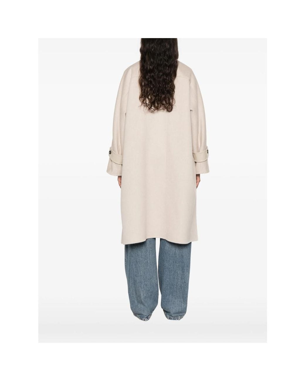 Max Mara Natural Button-Up Coat