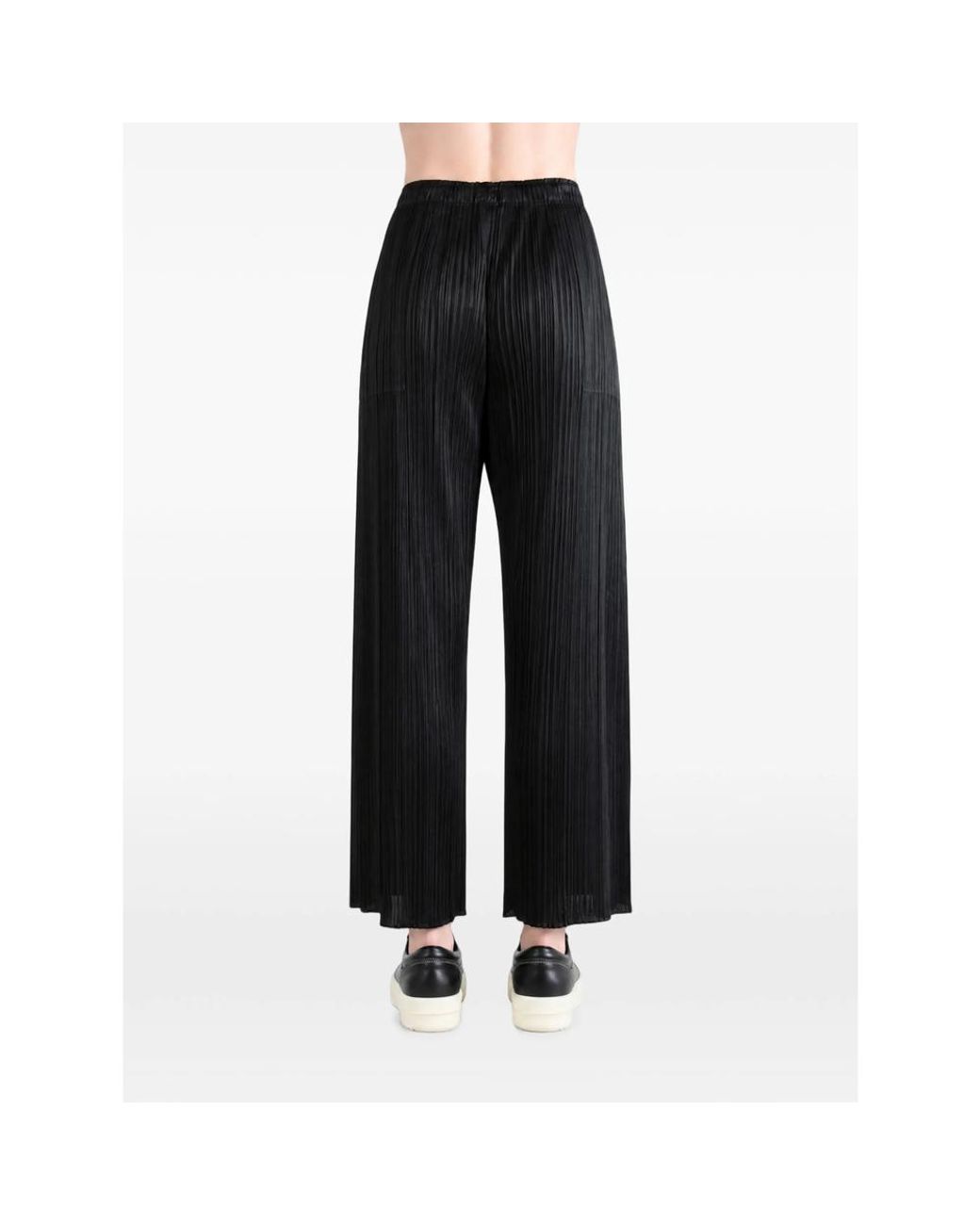 Pleats Please Issey Miyake Black Monthly Colors July Pleated Wide-Leg Trousers