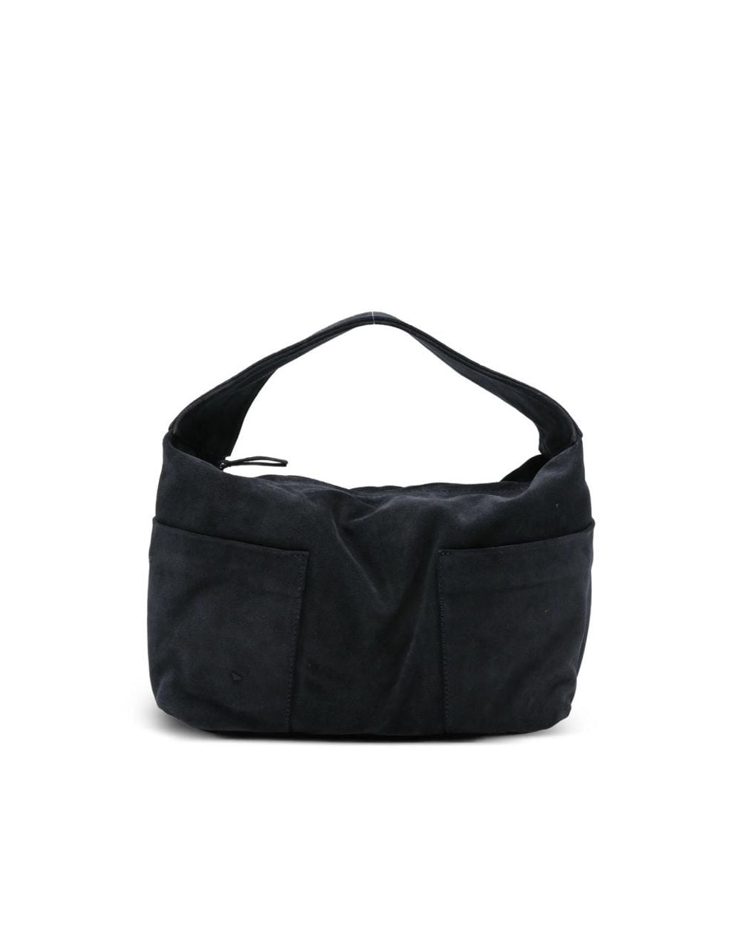GIMAGUAS Black Suede Panelled Tote Bag