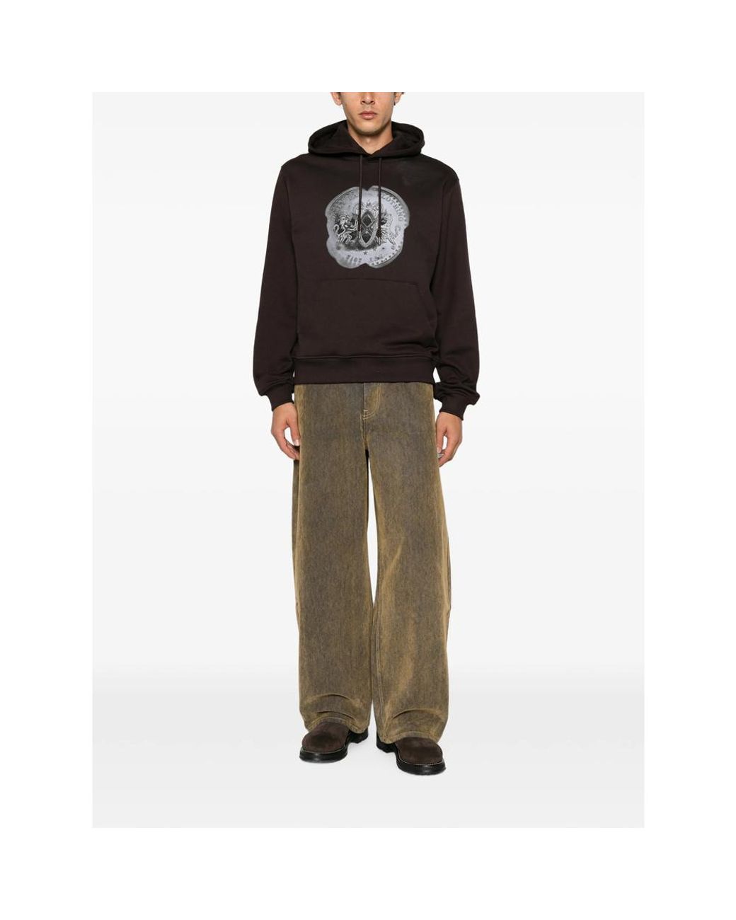 Daily Paper Brown Graphic-Print Hoodie for men
