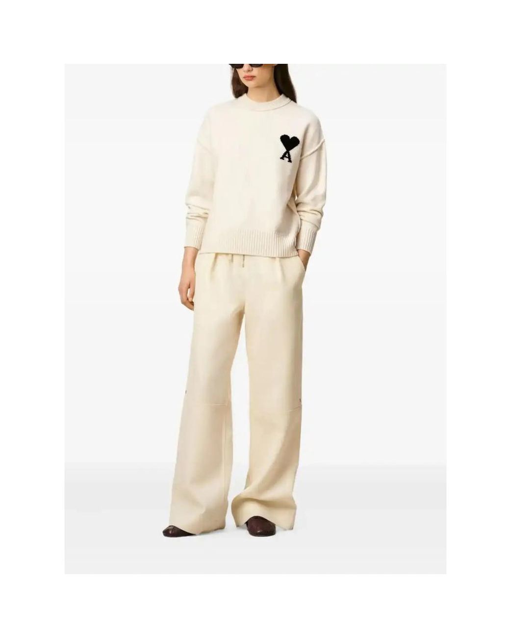 AMI White De Coeur' Sweater for men