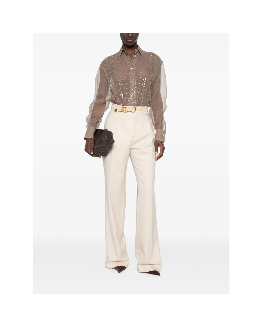 Brunello Cucinelli Brown Tops