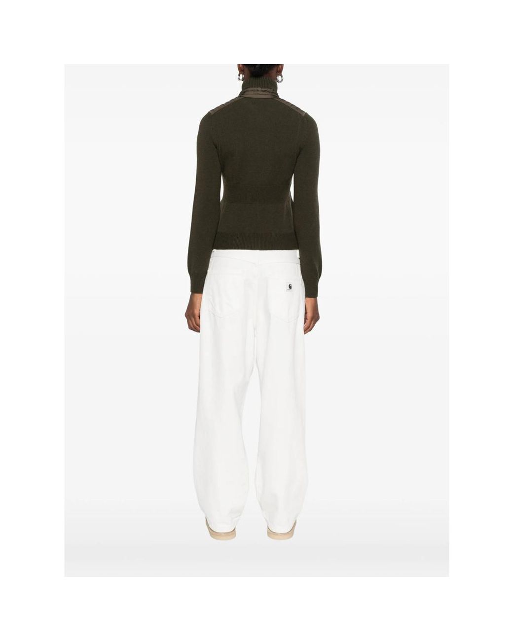 Moncler Green Quilted Panelled Jacket