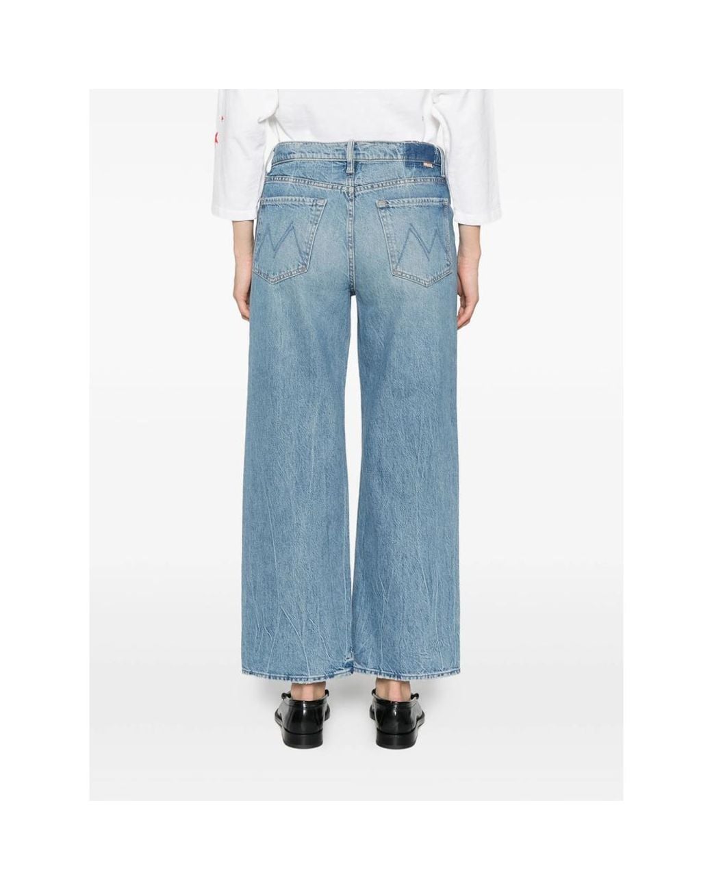 Mother Blue Straight Fit Jeans