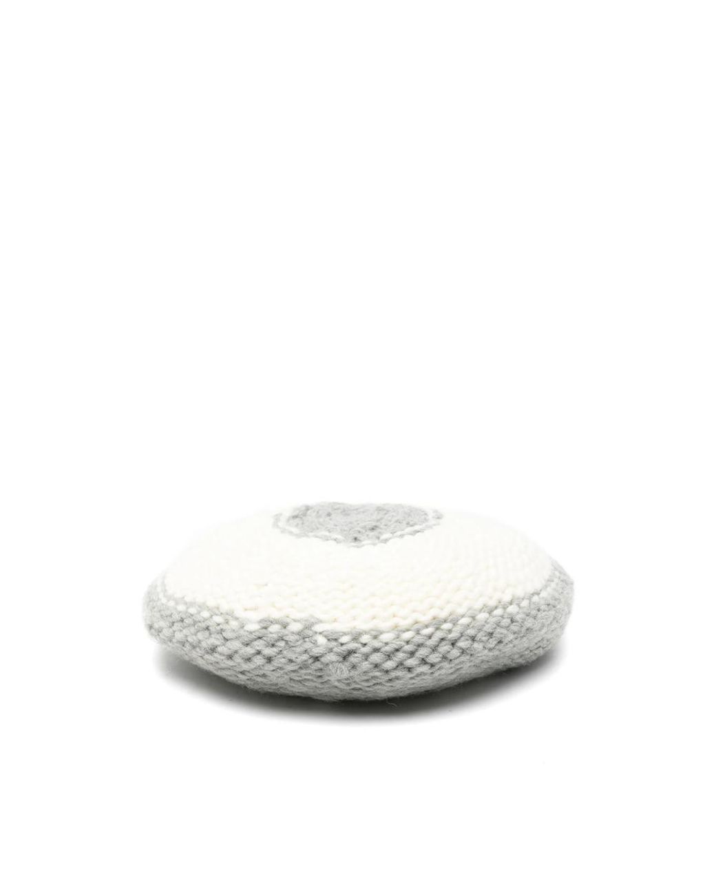 Stine Goya White Chunky-Knit Beret