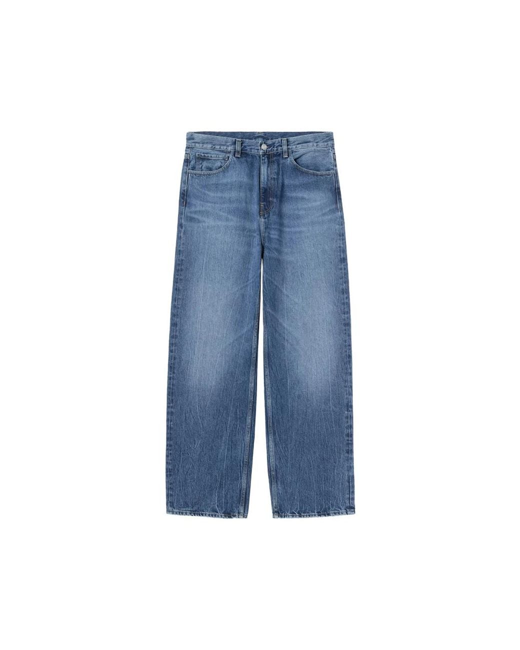 Carhartt Blue Payson Logo-Patch Jeans for men
