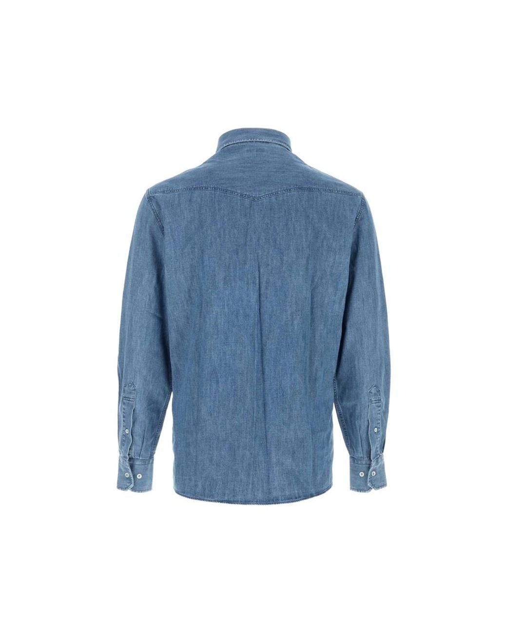Brunello Cucinelli Blue Shirts for men