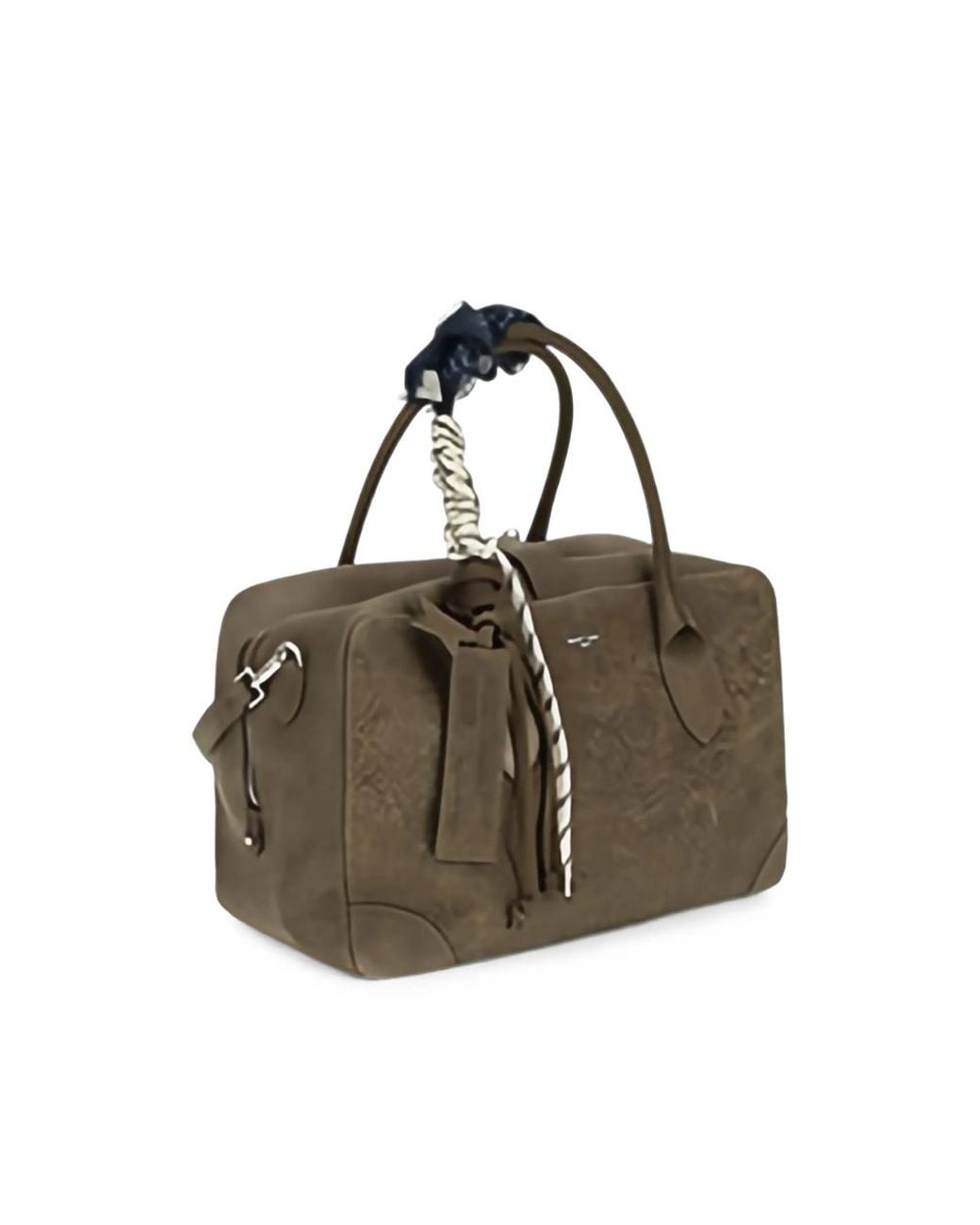 Golden Goose Deluxe Brand Green Medium Vita Floral-Embossed Travel Bag