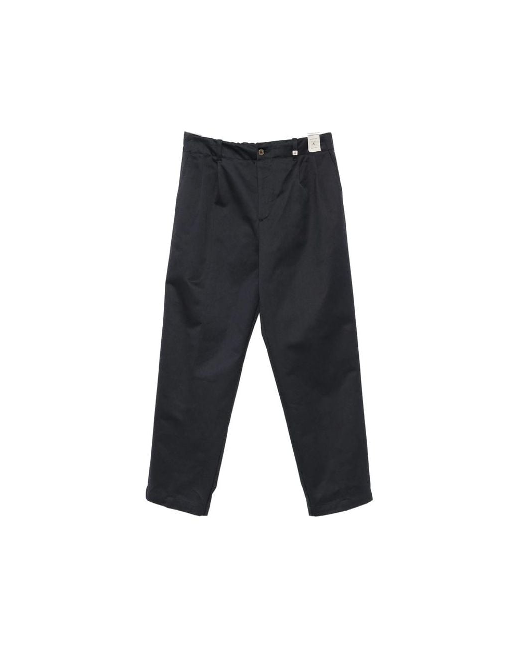 Myths Gray Pleated Straight-Leg Trousers for men
