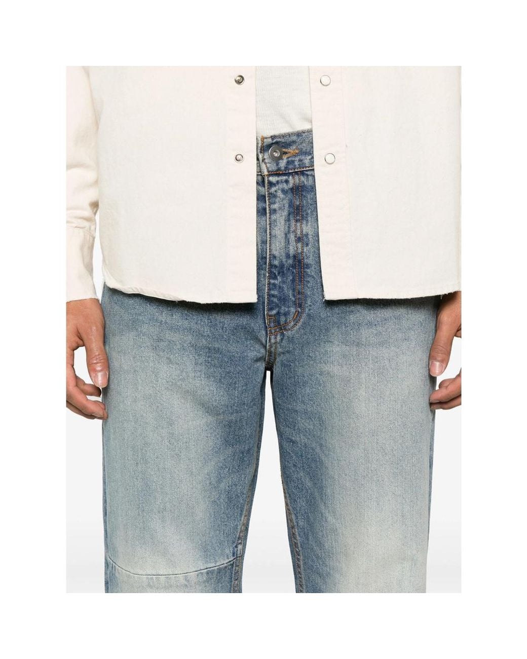 TONYWACK Blue Straight-Leg Jeans for men