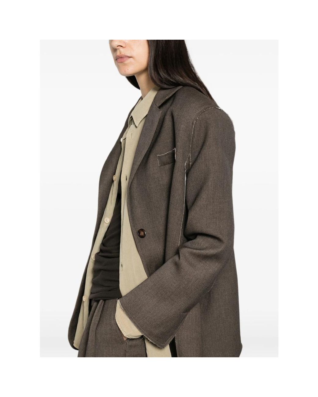 ELEH Brown Single-Breasted Blazer