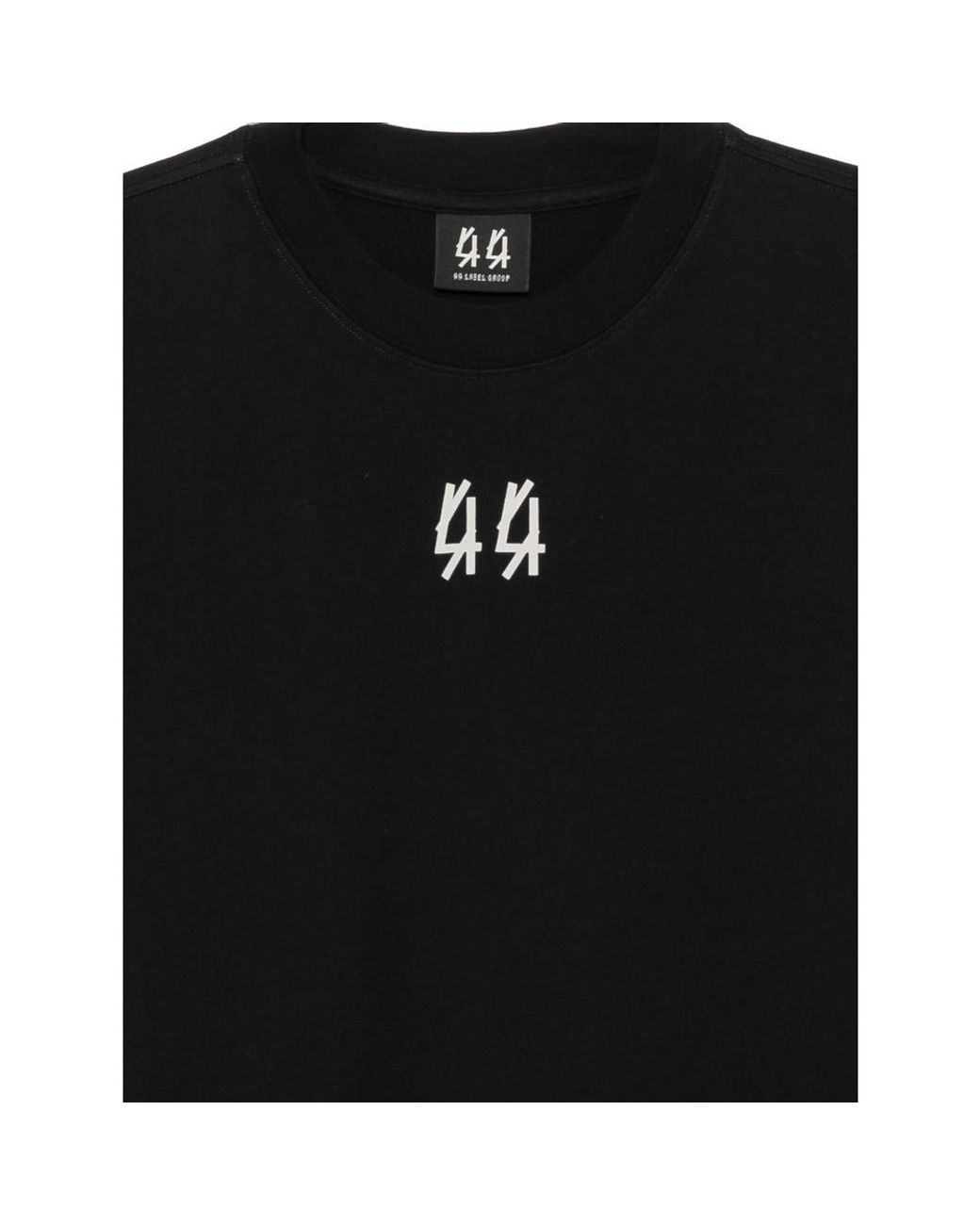 44 Label Group Black Logo-Print Short-Sleeve T-Shirt for men