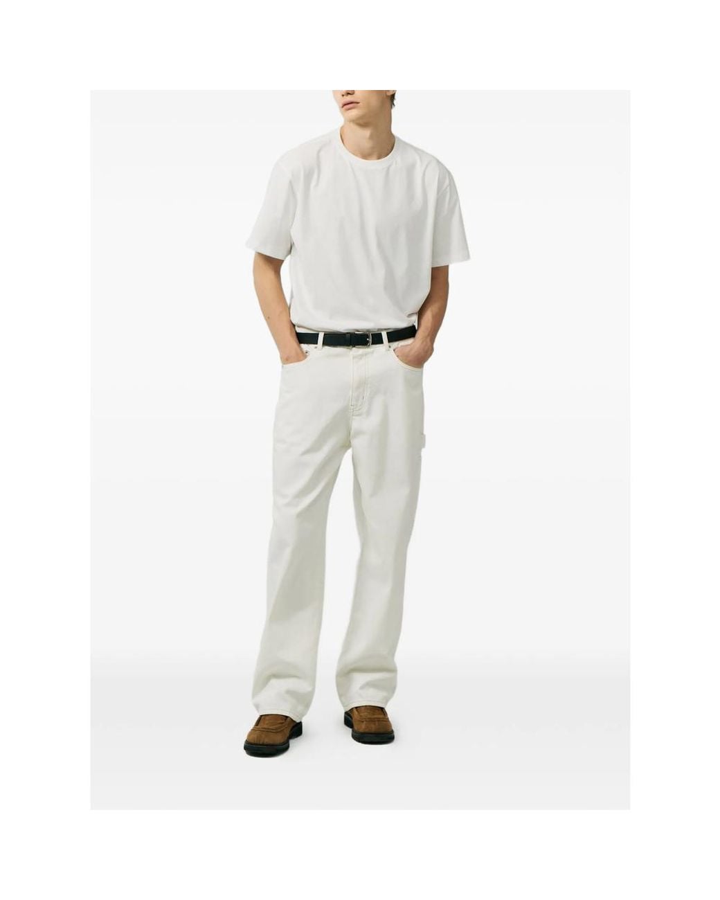 DUNST White Carpenter Trousers for men