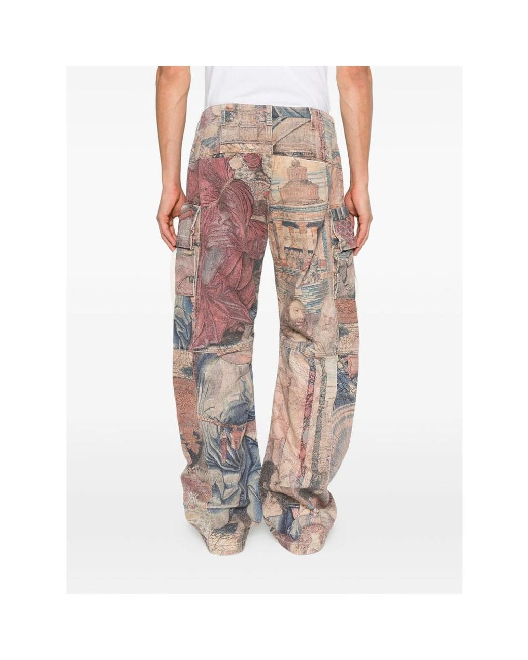 ERCOLE STUDIO Natural Tapestry-Print Jeans for men