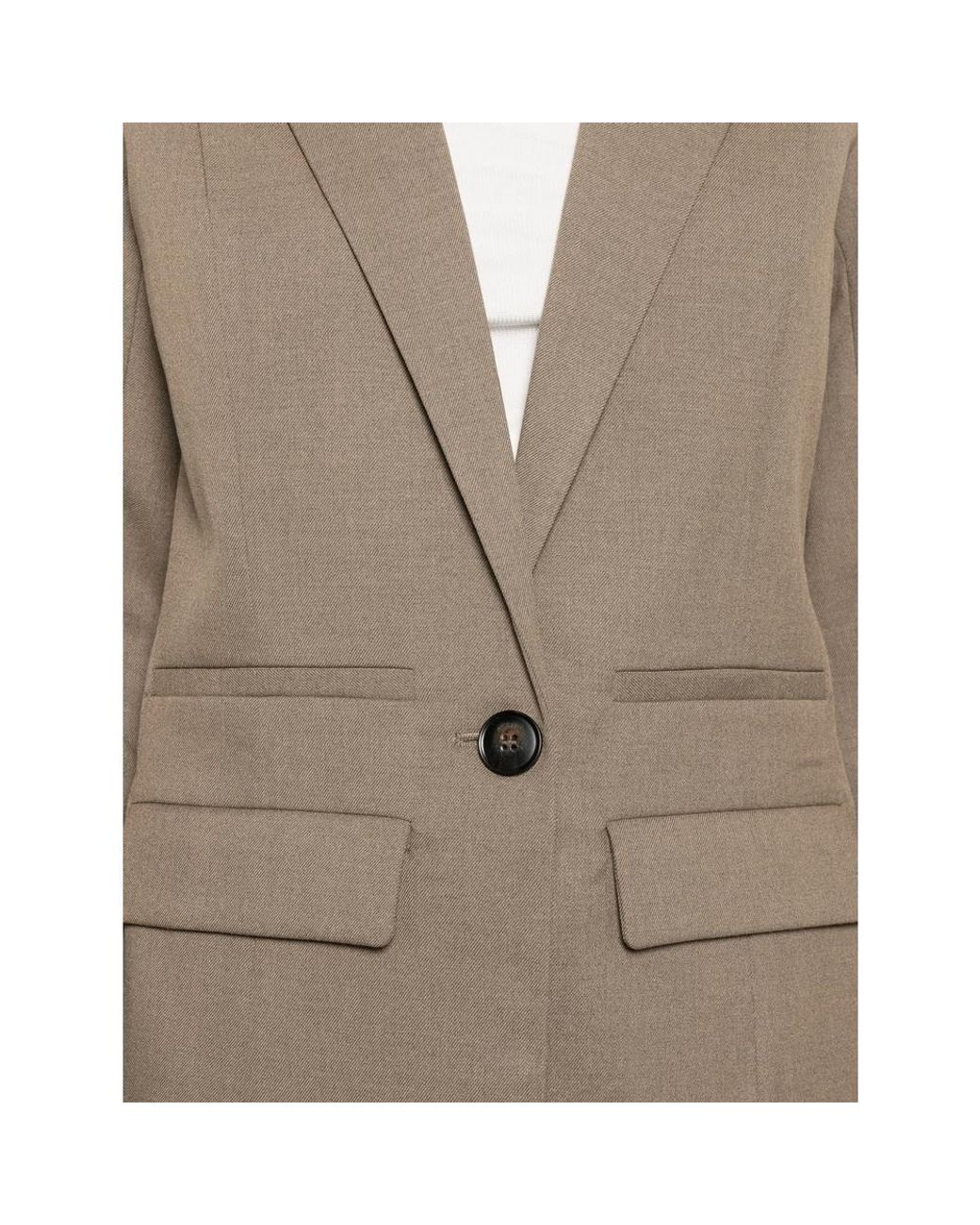 Gestuz Natural Single-Breasted Blazer