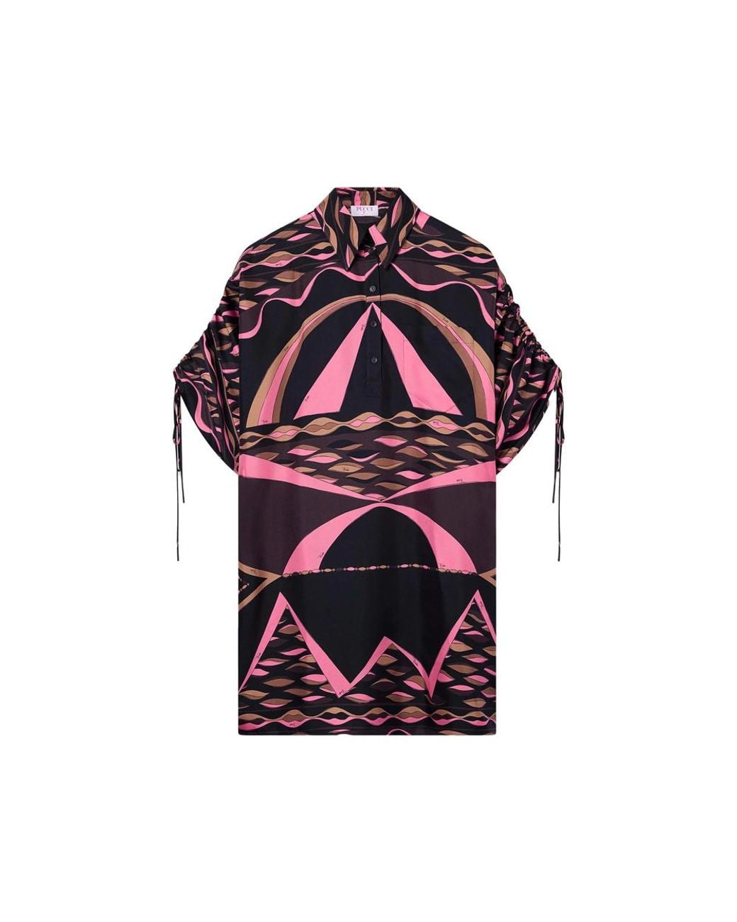 Emilio Pucci Red Dune-Print Silk Kaftan