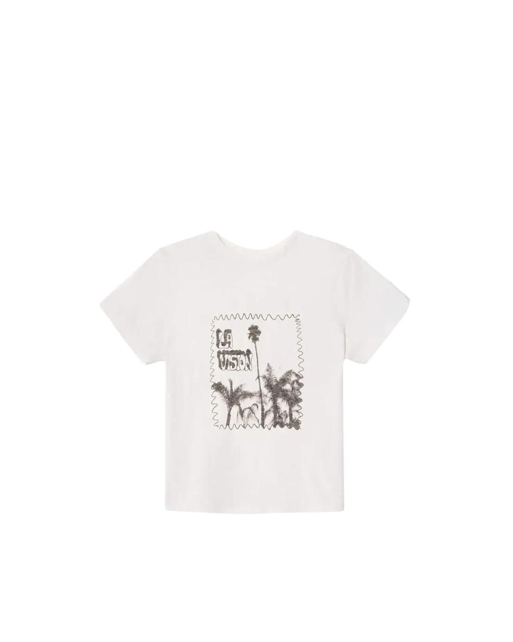Re/done White La Vision Graphic-Print T-Shirt