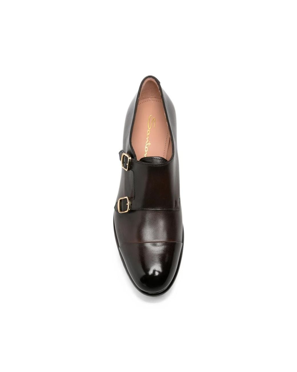 Santoni Black Derby & Oxford Shoes