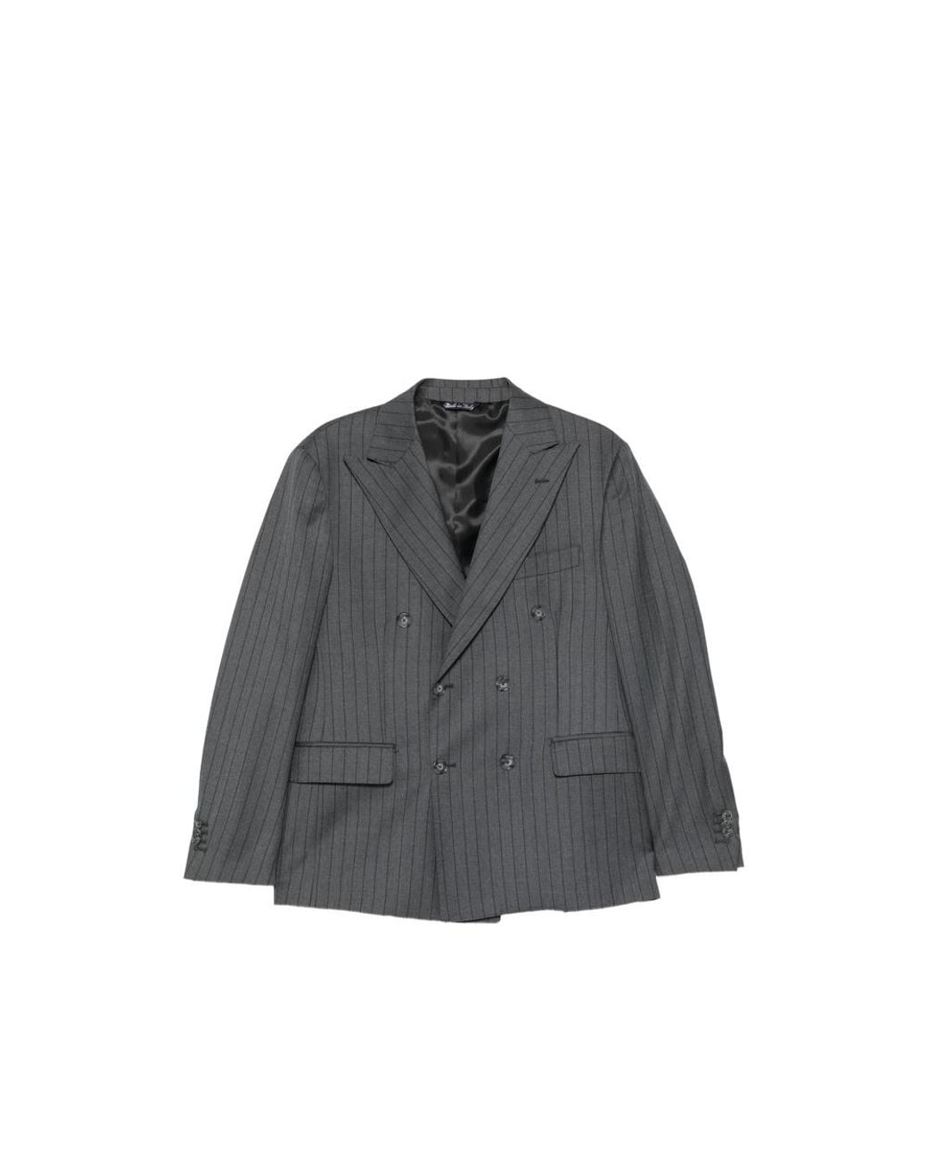 época Gray Pinstripe-Pattern Double-Breasted Suit for men