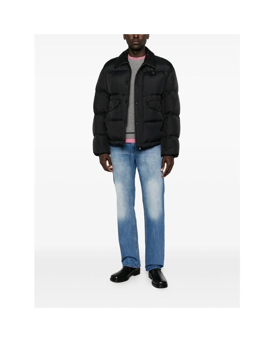 TONYWACK Blue Faded Straight-Leg Jeans for men