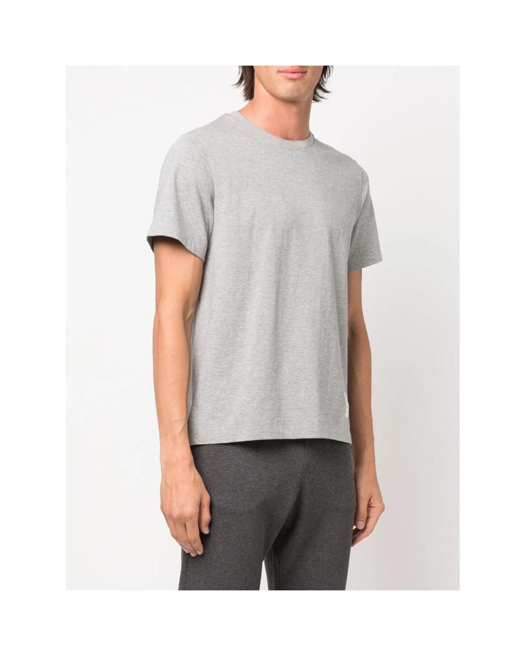 Thom Browne Gray Slit-Detailed T-Shirt for men