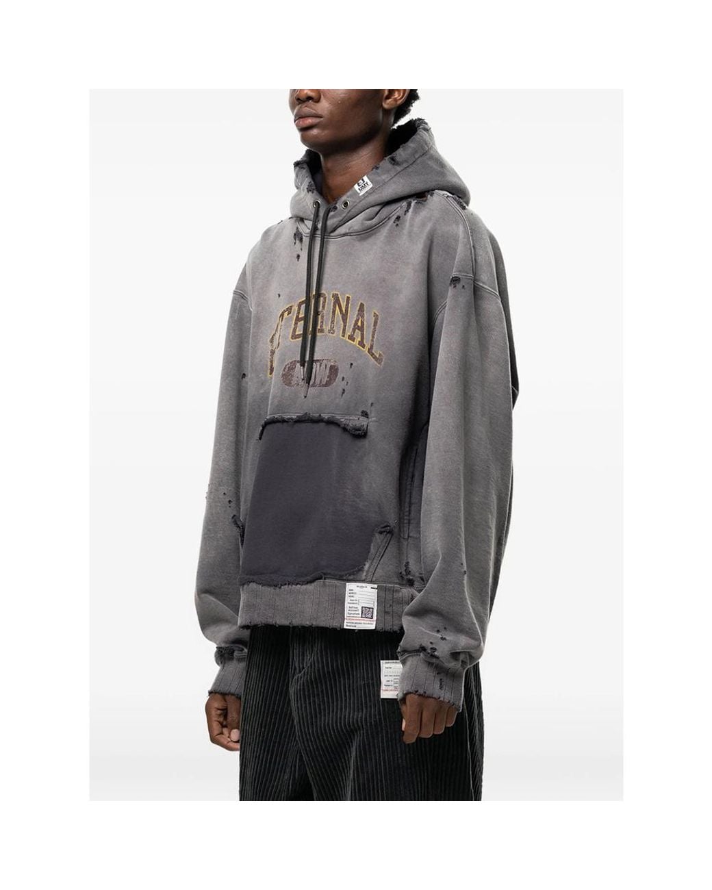 Maison Mihara Yasuhiro Gray Sun-Faded Like Hoodie for men