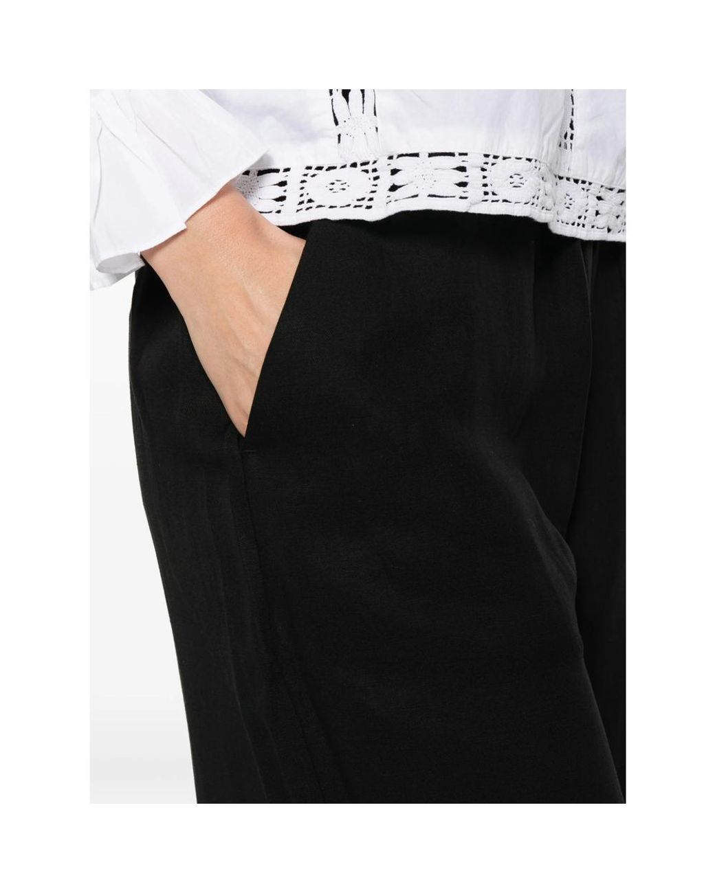 JC Sophie Black Elasticated Palazzo Pants