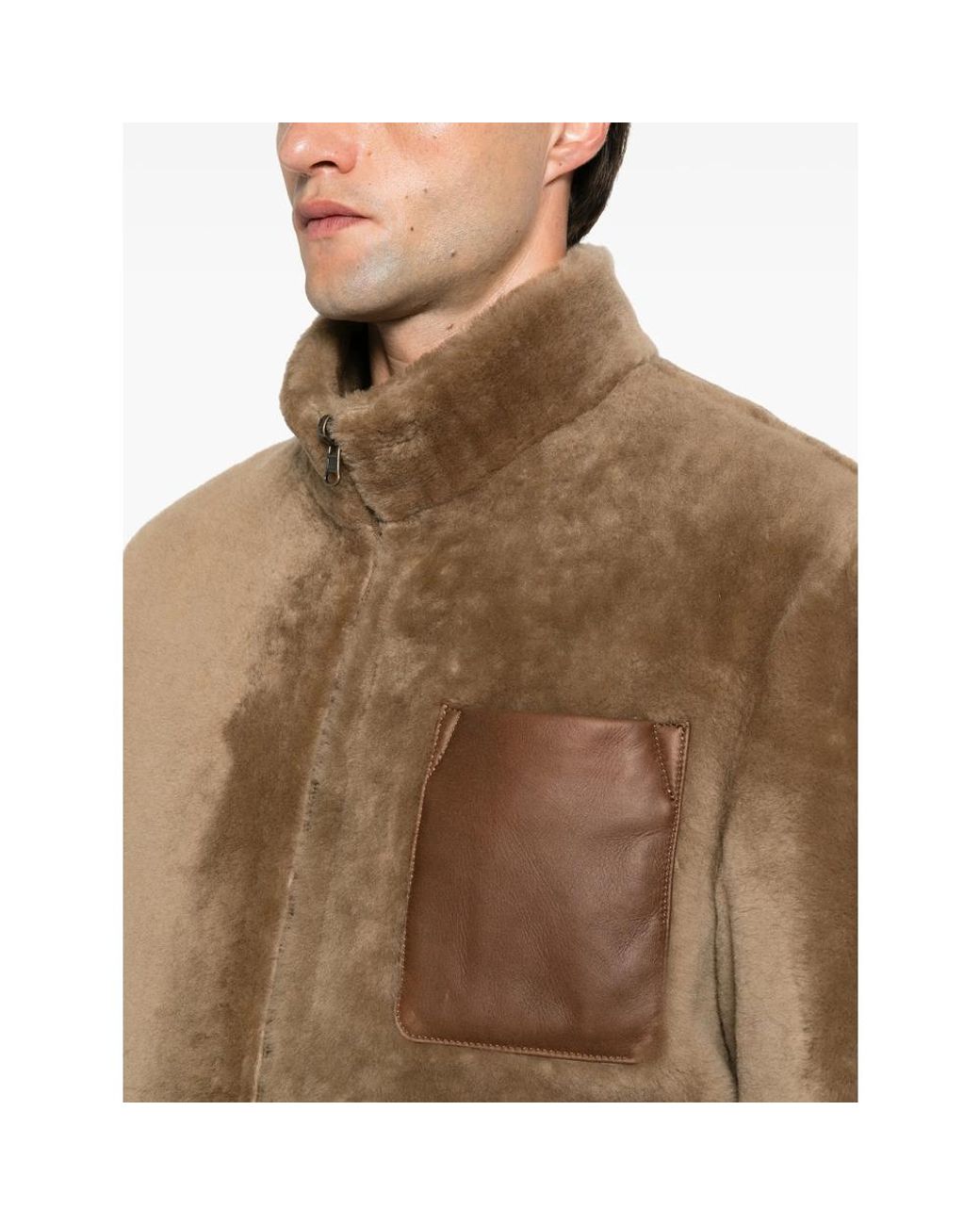 Salvatore Santoro Brown Reversible Leather Jacket for men