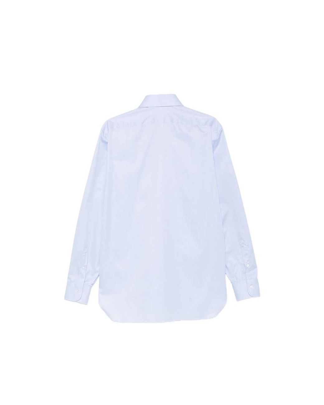 Barba Napoli Blue Spread-Collar Button-Up Shirt for men