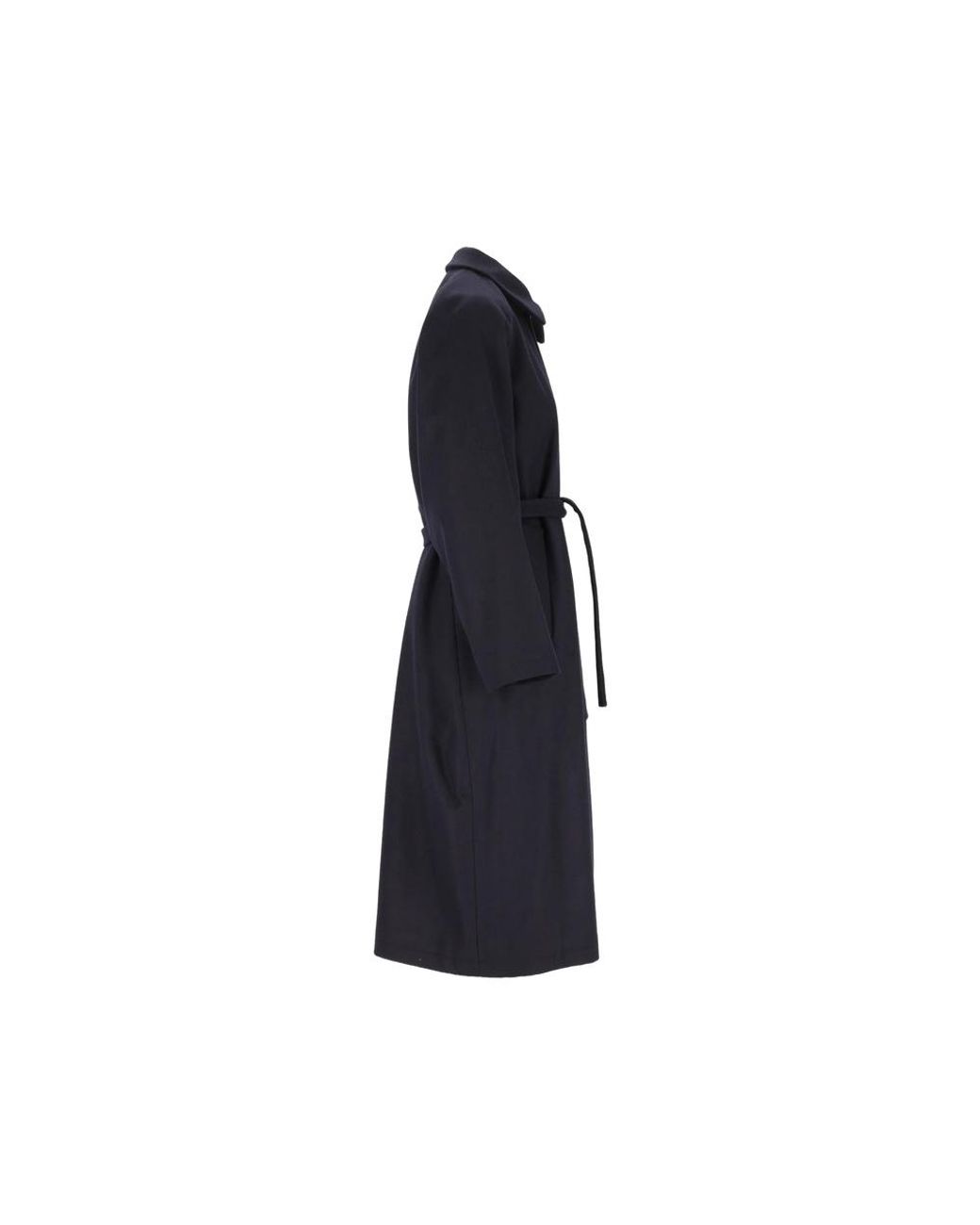 Barena Blue Belted Button-Up Coat