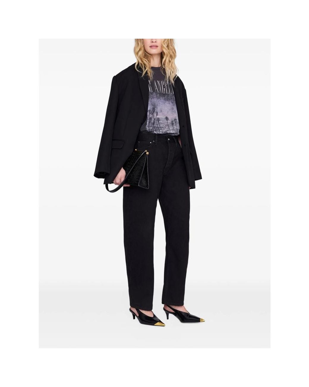 Anine Bing Blue Cade Tee Los Angeles