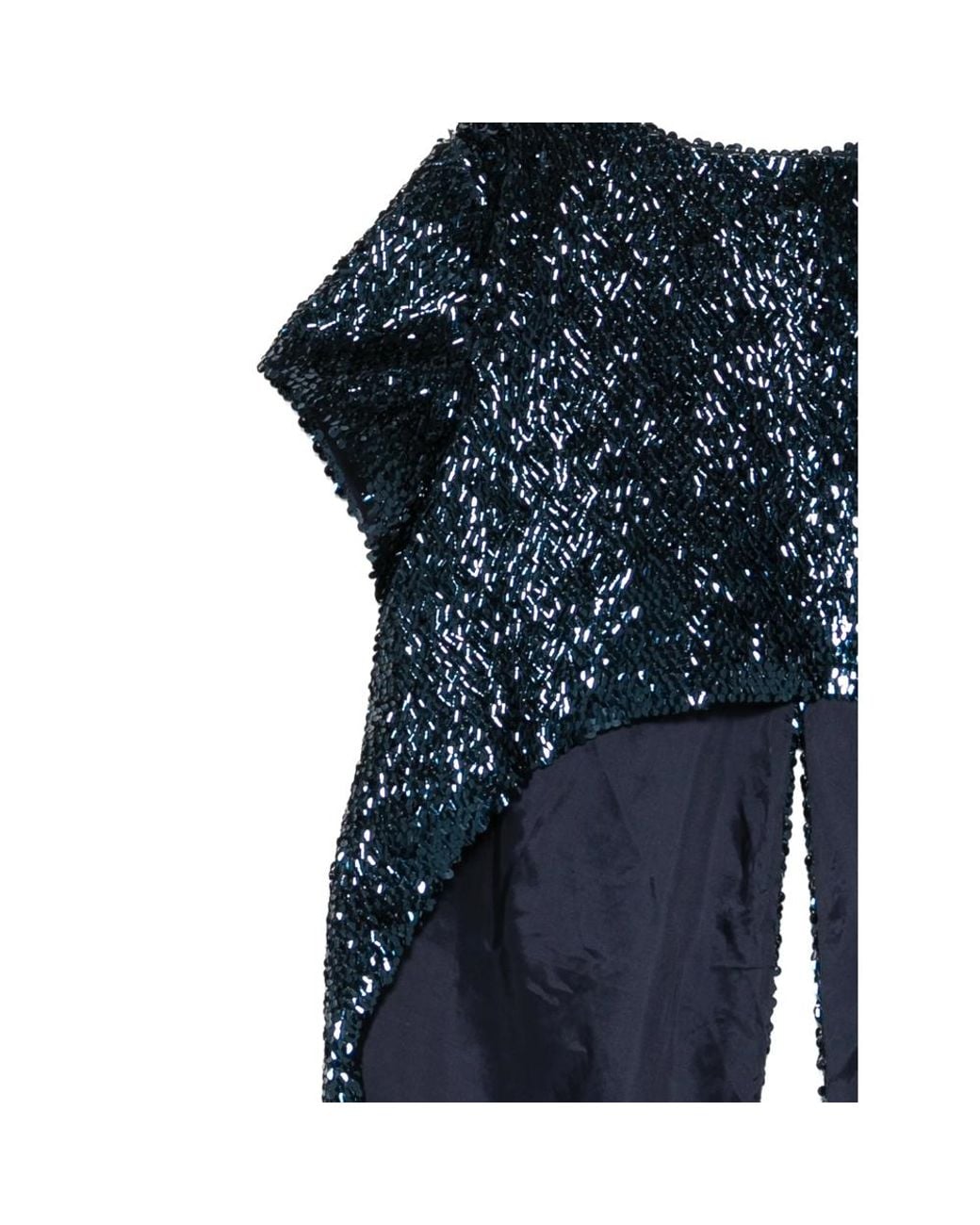 Fely Campo Blue Sequin Blouse