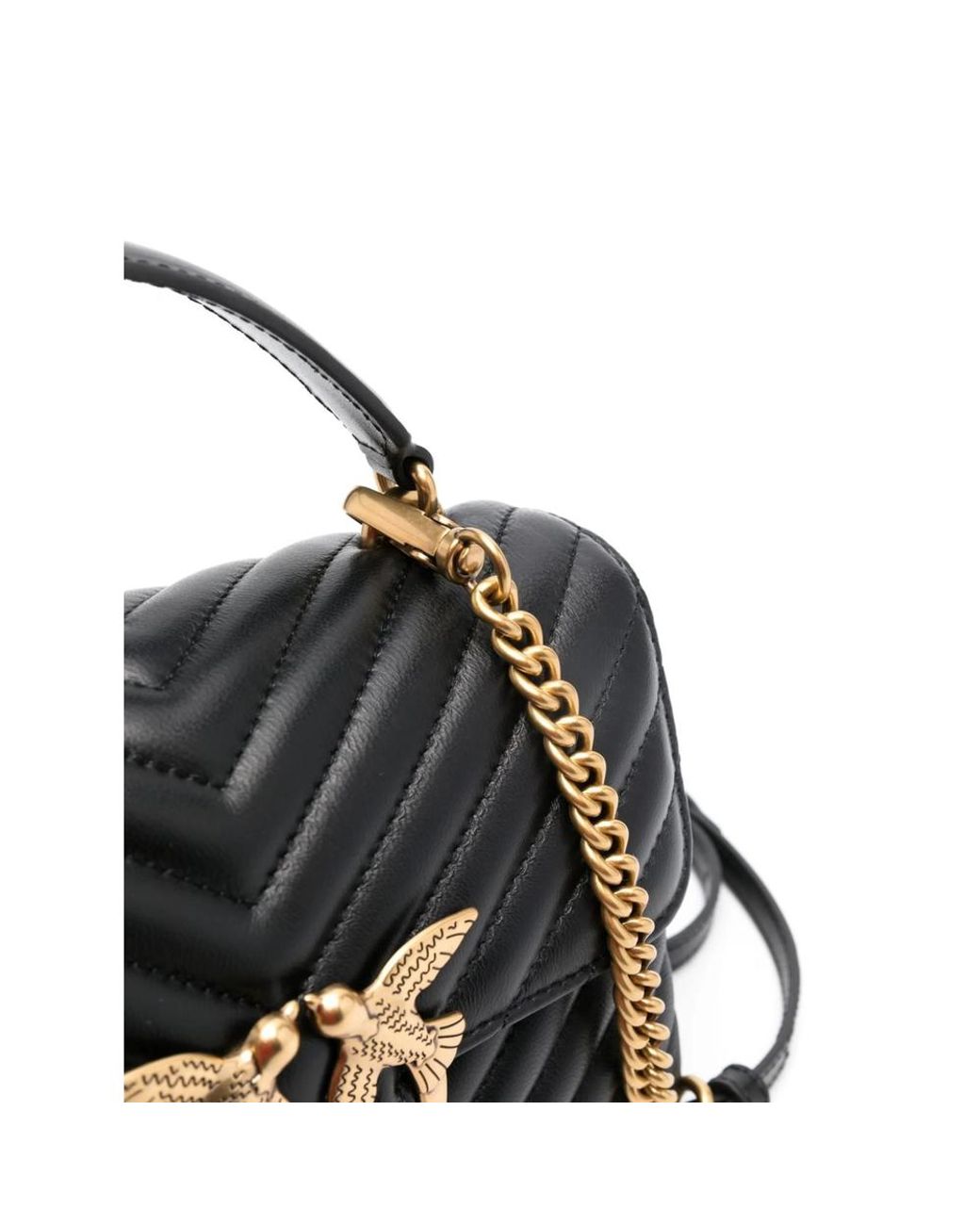 Pinko Black "mini Lady Love Puff" Handbag