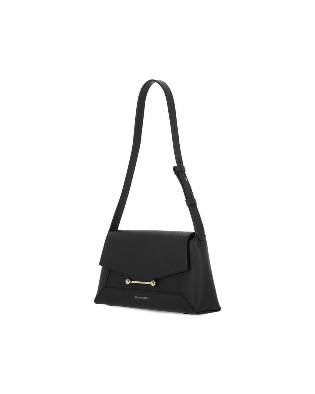 Strathberry Black Shoulder Bag Mosaic Calf Leather