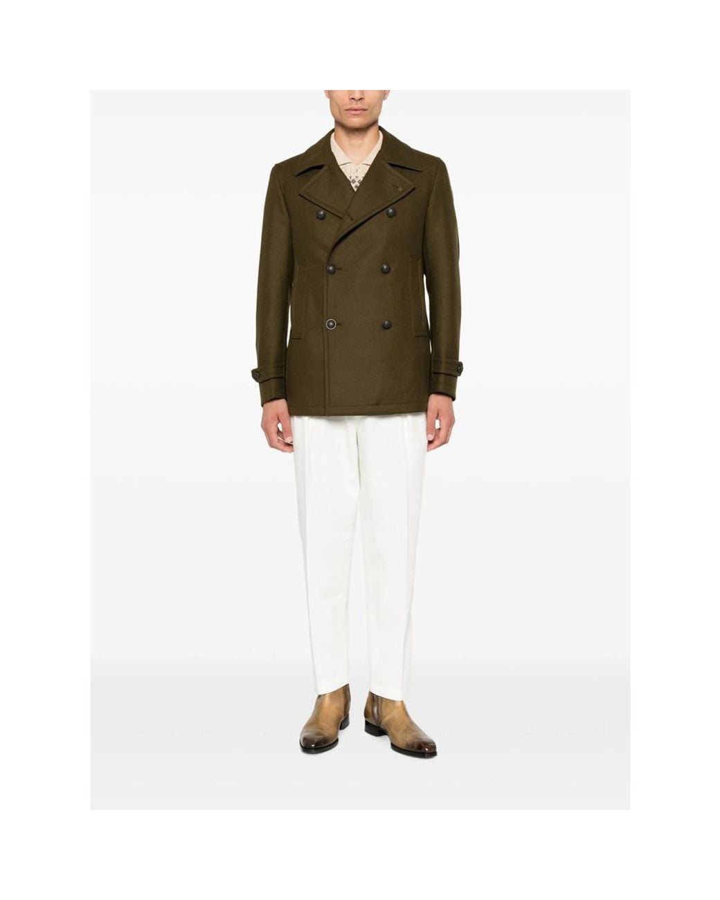 Briglia 1949 Green Portobello Pleated Trousers for men