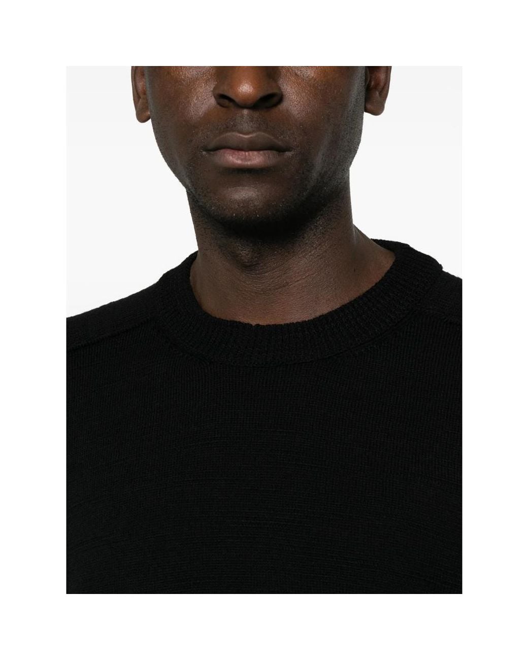 Atomo Factory Black Crew-Neck Long-Sleeve Sweater for men
