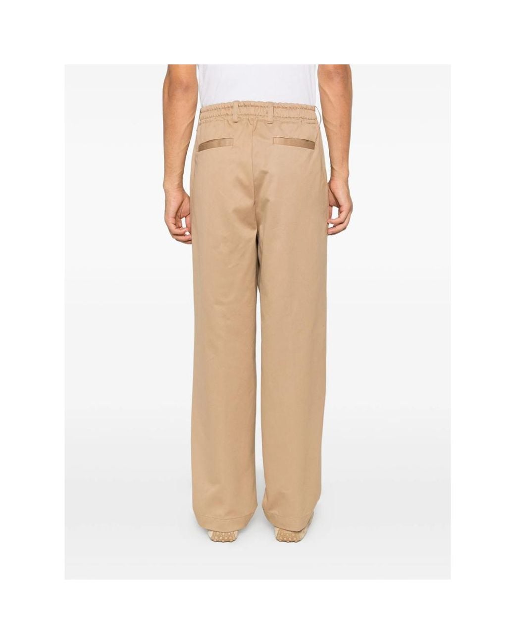 Myths Natural Pleated Straight-Leg Trousers for men