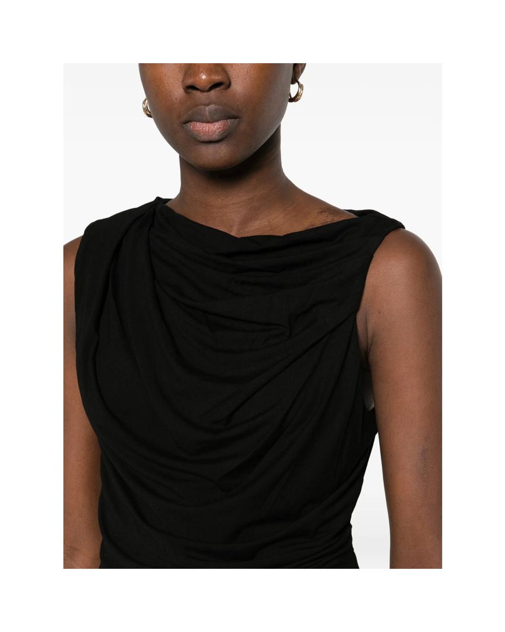 Entire studios Black Logo-Patch Top