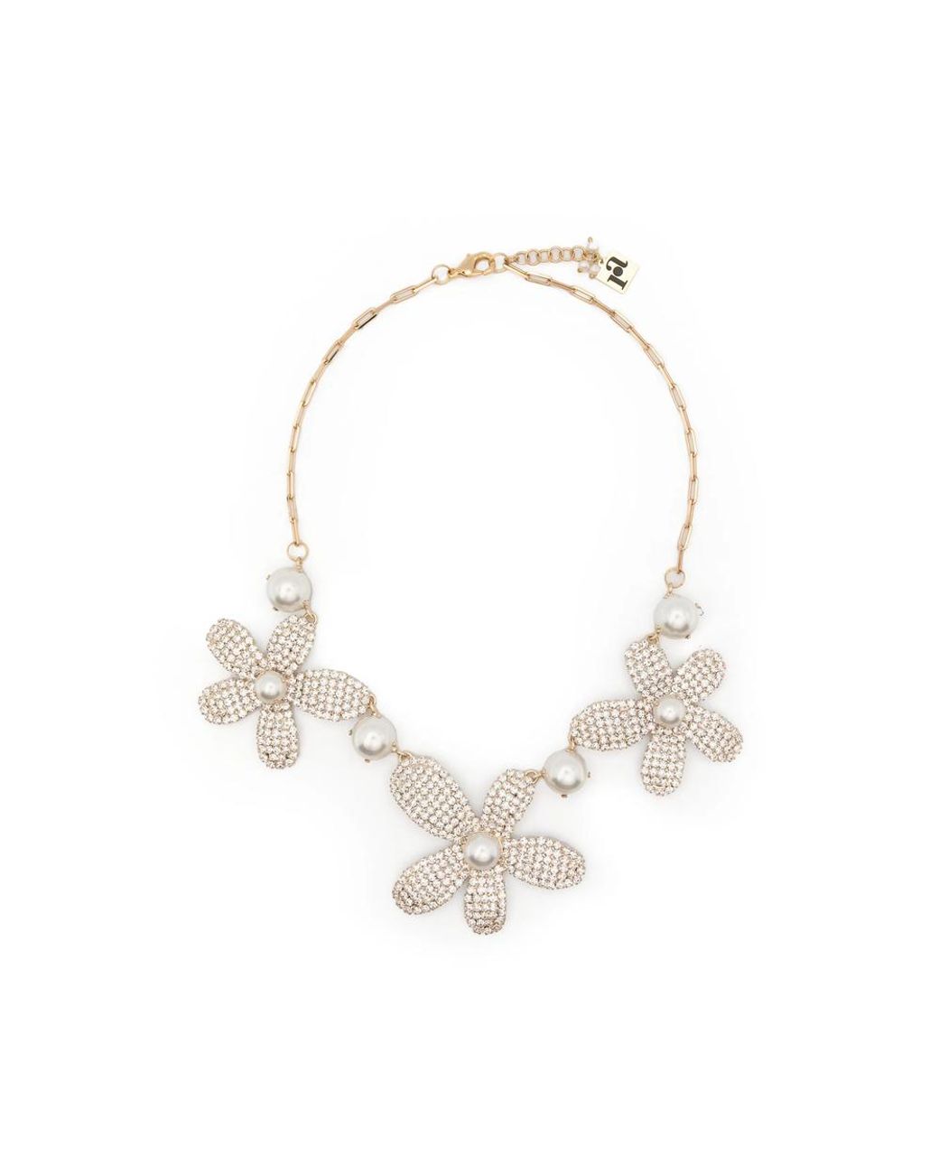 Rosantica Metallic Crystal-Embellished Necklace