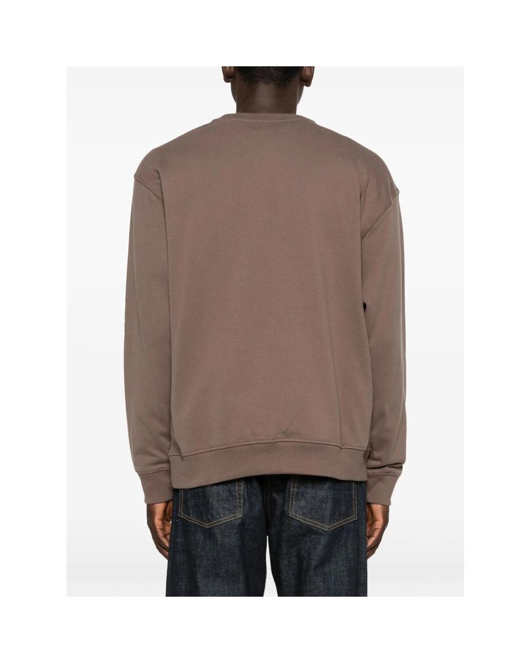 New Balance Brown Crew-Neck Sweatshirt for men