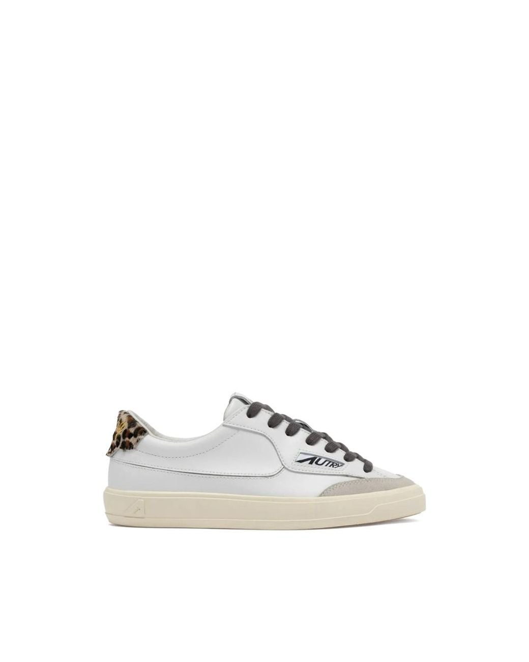 Autry White Windscape Leopard-Print Sneakers