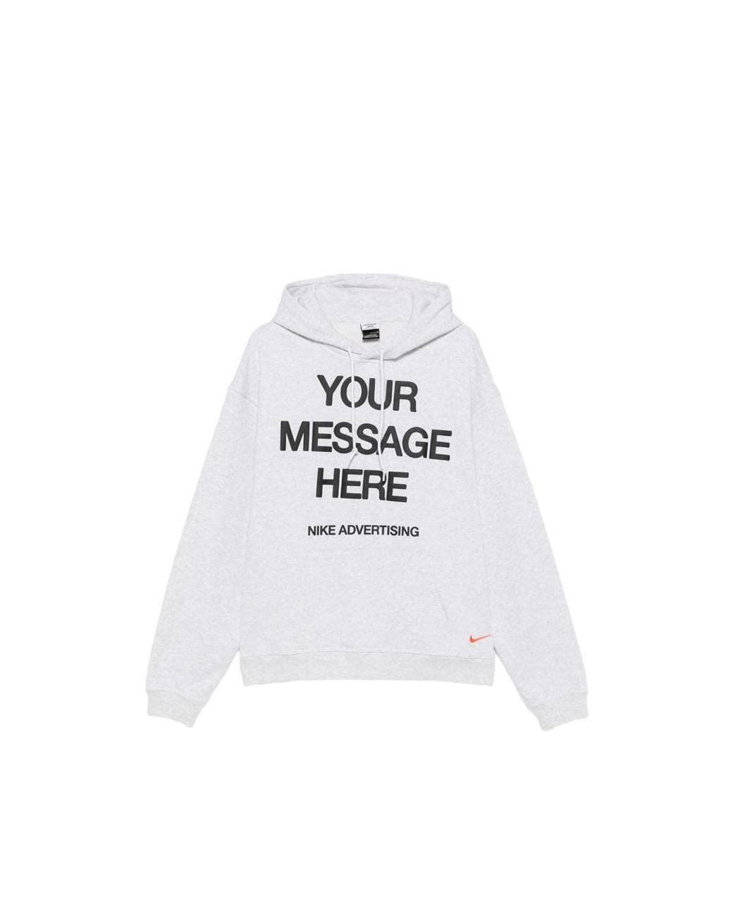 Nike White Slogan-Print Drawstring Hoodie for men