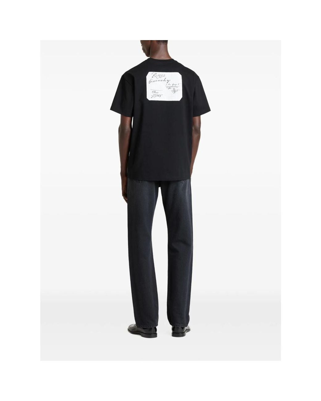 Givenchy Black Scripty-Print T-Shirt for men
