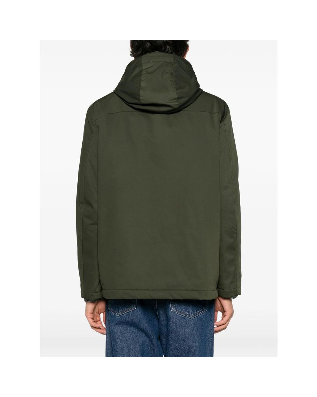 Fay Green Hooded-Neck Jacket for men