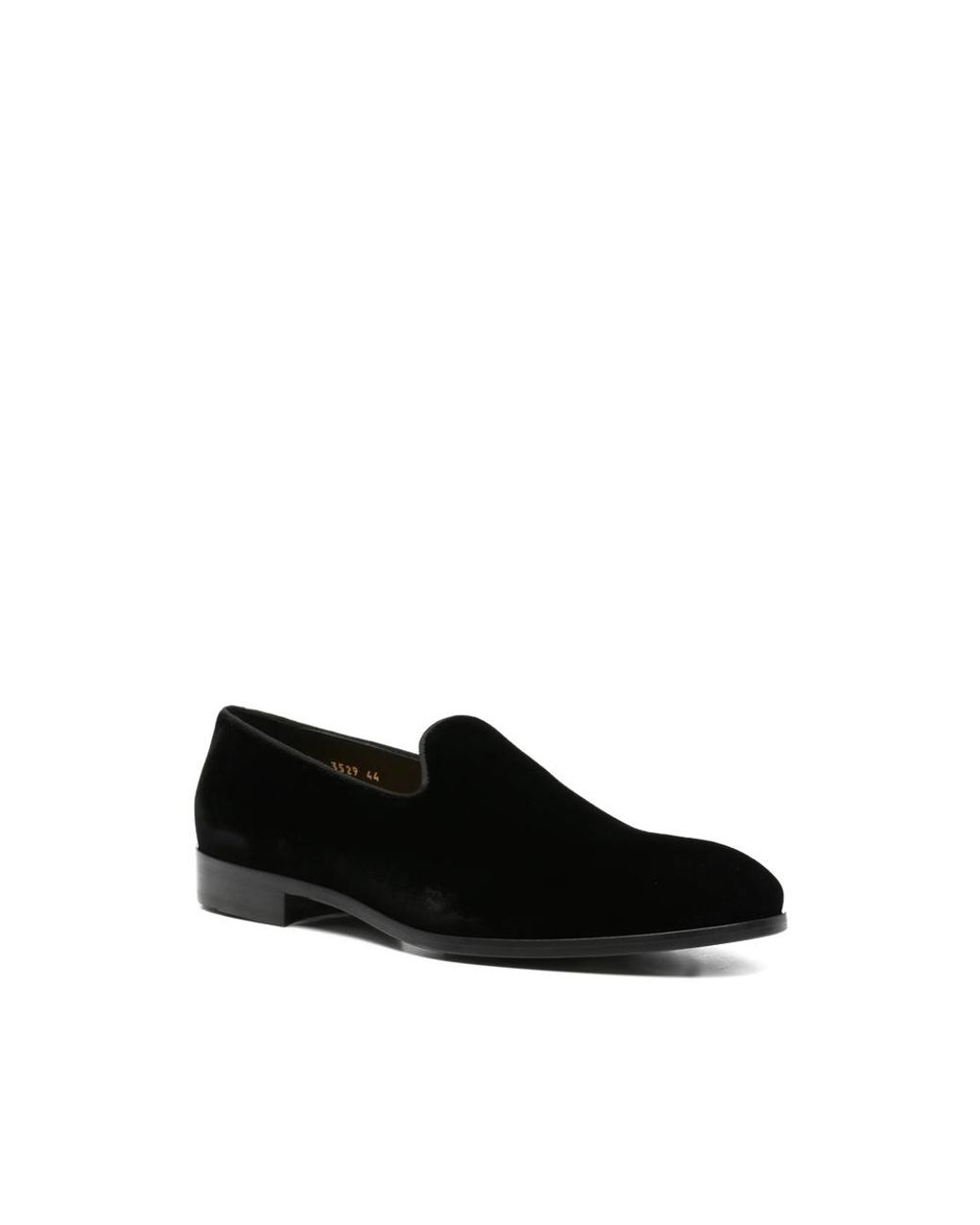 Doucal's Black Velvet-Effect Loafers for men