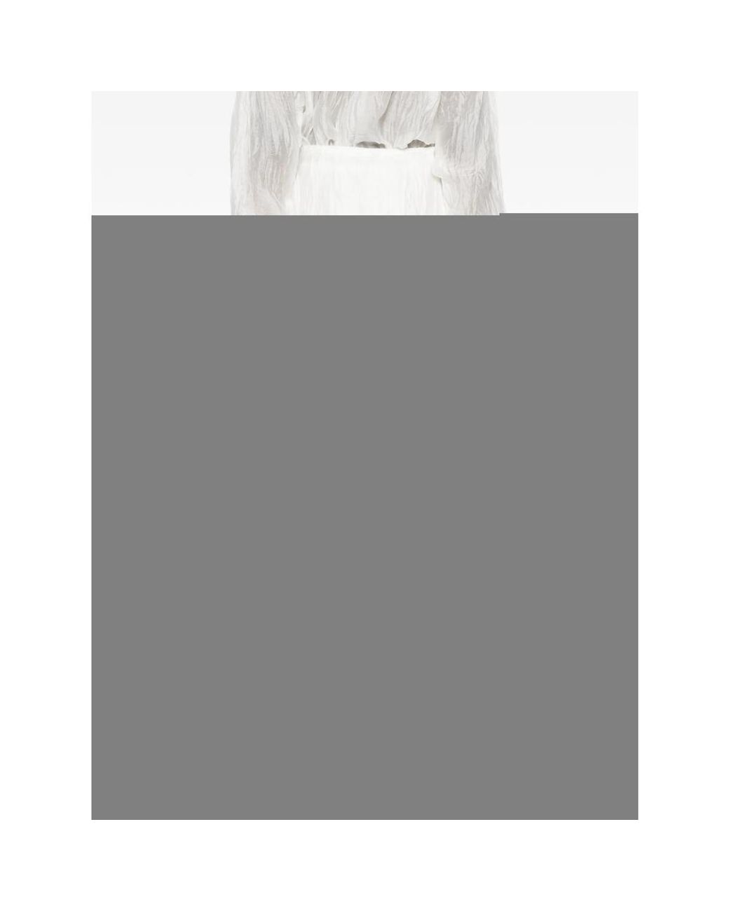 LA PISCINE Gray Wrinkled Trousers Set