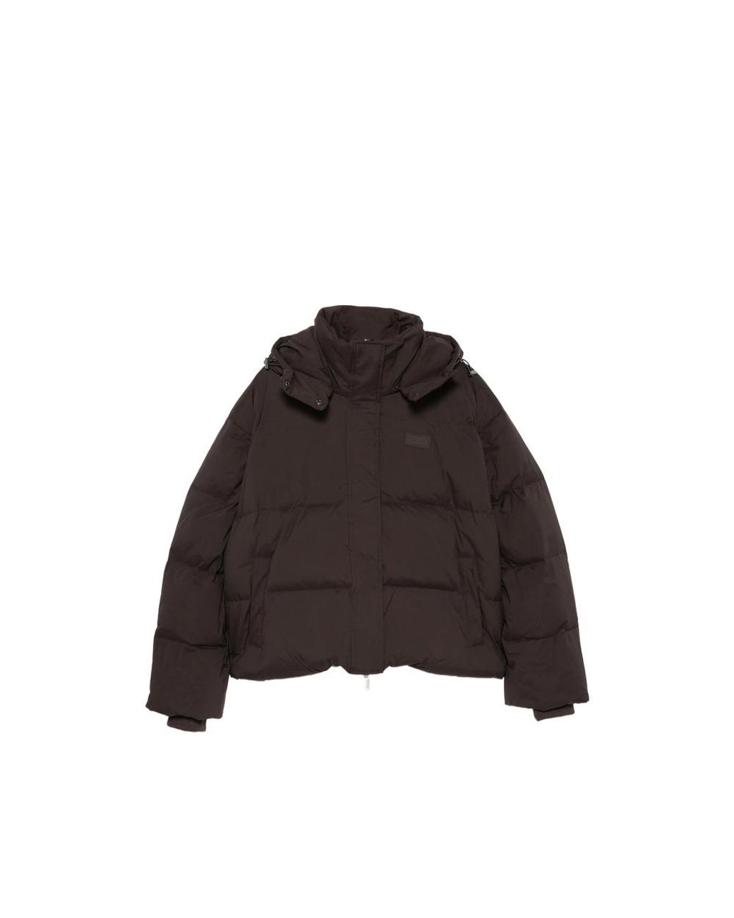 Gestuz Brown Quilted Hooded Puffer Jacket