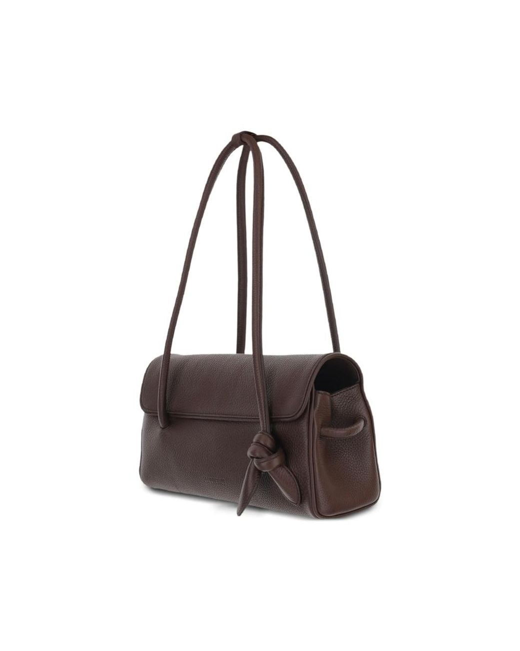 Jacquemus Brown Knot-Detail Pebbled Leather Tote Bag